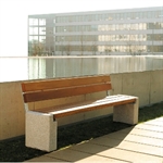Bank HALLE mit Lehne