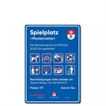 Spielplatztafel klein, für Signalständer