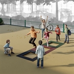Trampolin colortramp® «triple-fun S»