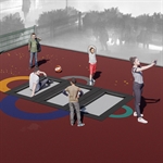 Trampolin colortramp® «triple-fun L»